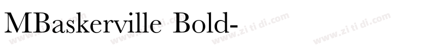 MBaskerville Bold字体转换